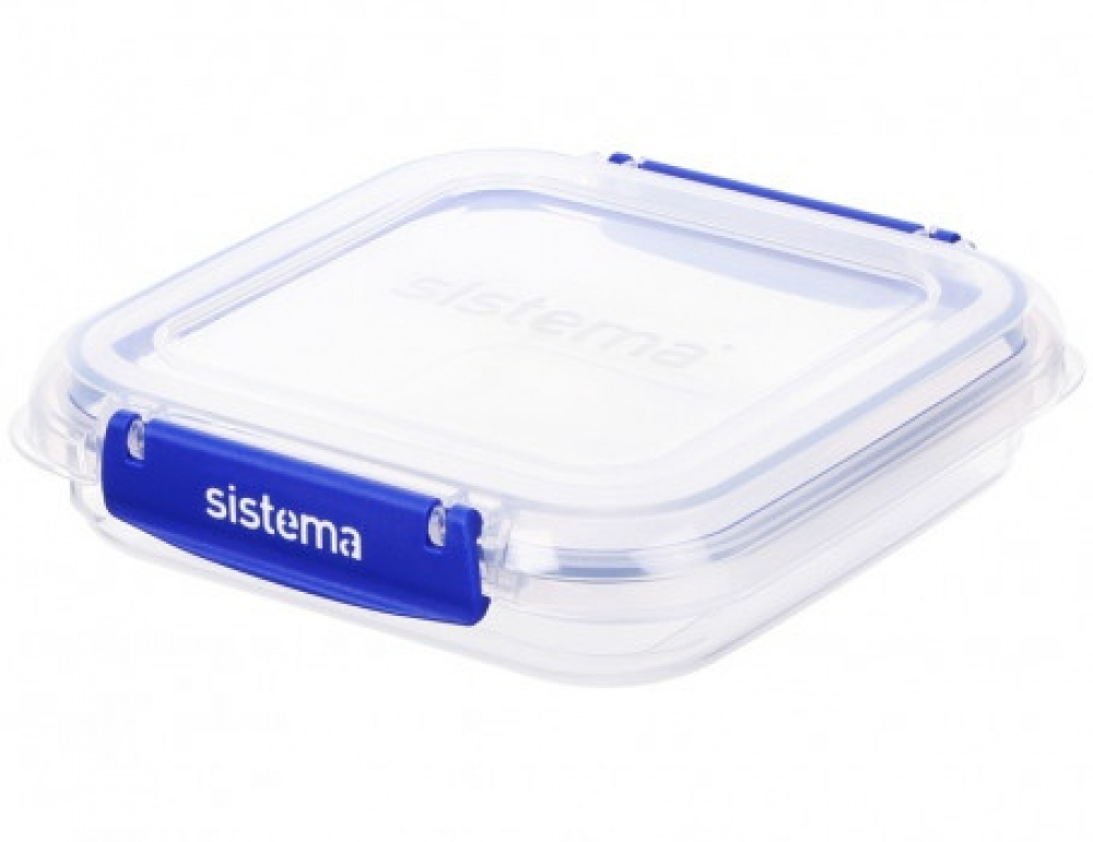 Food boxes, Square, 520 ml, Set of 3, KLIP IT PLUS SANDWICH SPECIAL, Transparent / Blue in the group Storage / Kitchen storage / Food containers / Plastic at SmartaSaker.se (40349)