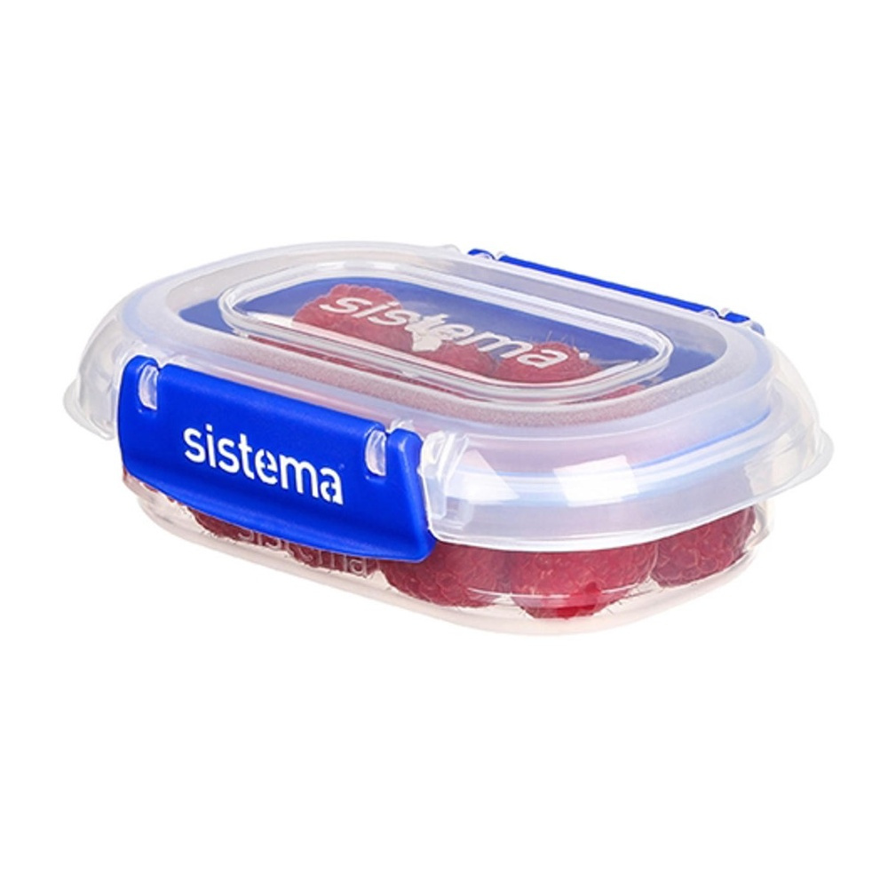 Food boxes, Mini , 180 ml, Set of 3, KLIP IT PLUS SPECIAL, Transparent / Blue in the group Storage / Kitchen storage / Food containers / Plastic at SmartaSaker.se (40351)