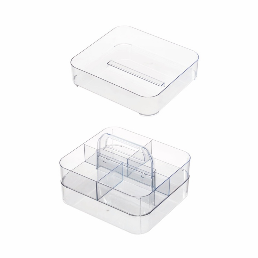 Portable organizer, STACKING TOOL BOX, 28,6 x 25,4 x H 18,1 cm, Transparent in the group Storage / Storage boxes at SmartaSaker.se (40359)