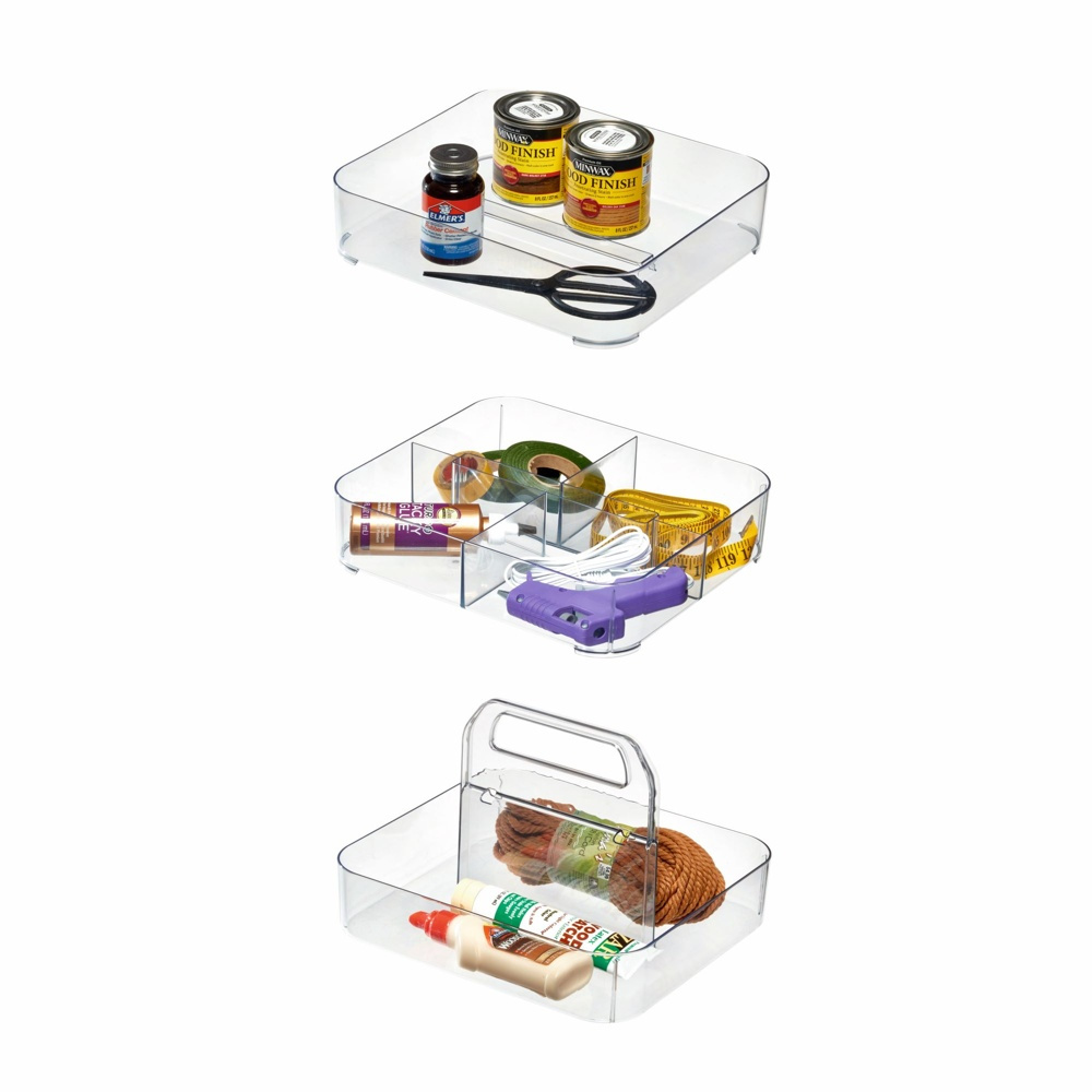 Portable organizer, STACKING TOOL BOX, 28,6 x 25,4 x H 18,1 cm, Transparent in the group Storage / Storage boxes at SmartaSaker.se (40359)