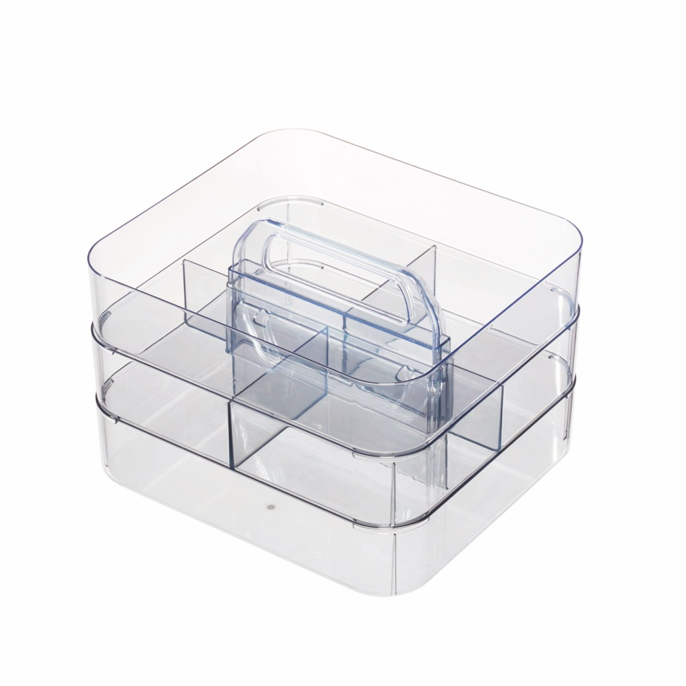 Portable organizer, STACKING TOOL BOX, 28,6 x 25,4 x H 18,1 cm, Transparent in the group Storage / Storage boxes at SmartaSaker.se (40359)