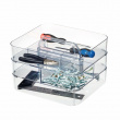 Portable organizer, STACKING TOOL BOX, 28,6 x 25,4 x H 18,1 cm, Transparent