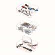 Portable organizer, STACKING TOOL BOX, 28,6 x 25,4 x H 18,1 cm, Transparent