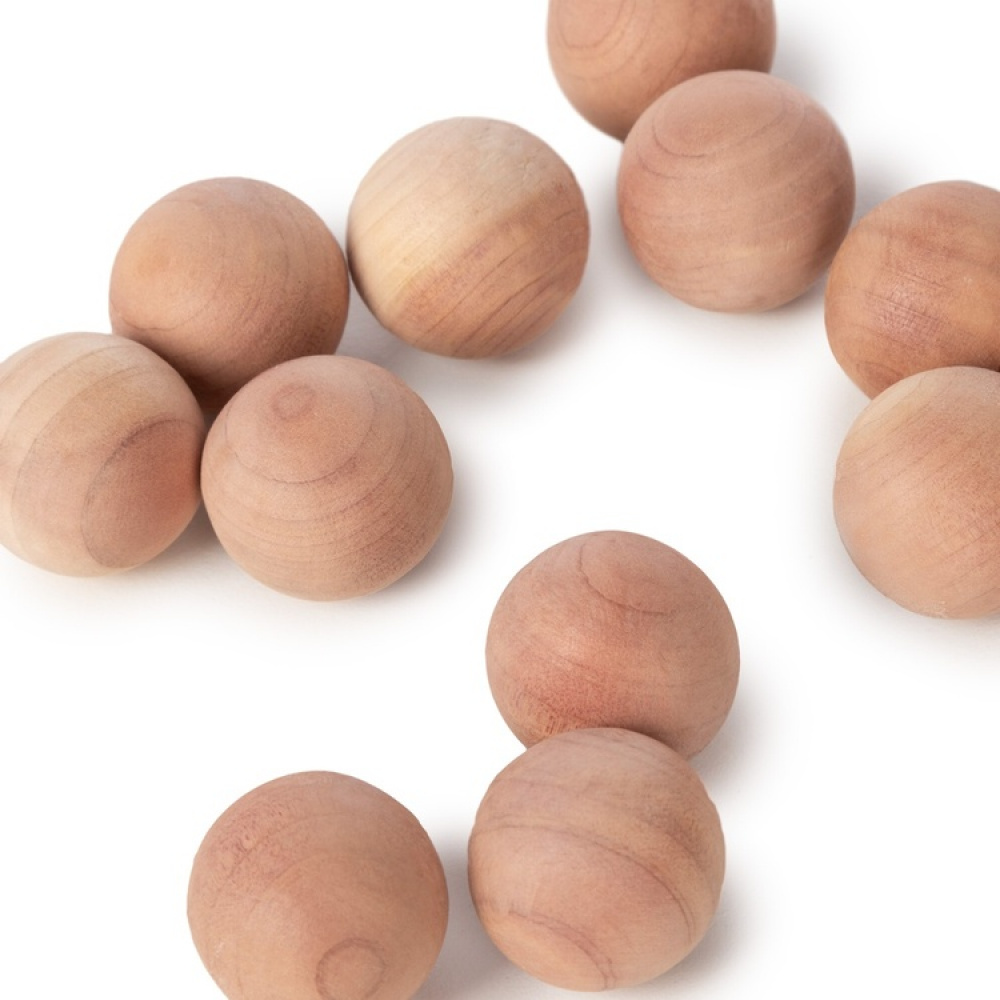 Ceder wood balls, Set of 15, BILLES EN CEDRE, Ø2 cm, Brown in the group Storage / Wardrobe storage at SmartaSaker.se (40363)