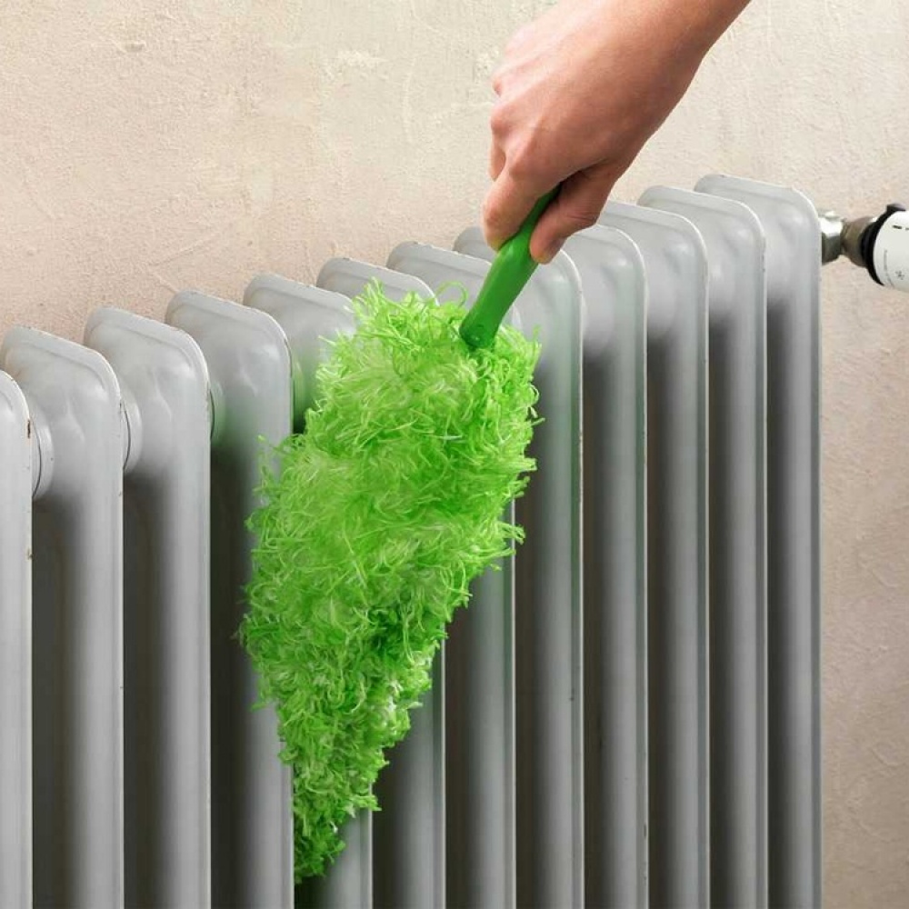 Micro-fiber duster, Extra Long, TELESCOPIC DUSTER, 116 ~ 181 cm, Green / Silver in the group Storage / Cleaning and waste sorting at SmartaSaker.se (40370)