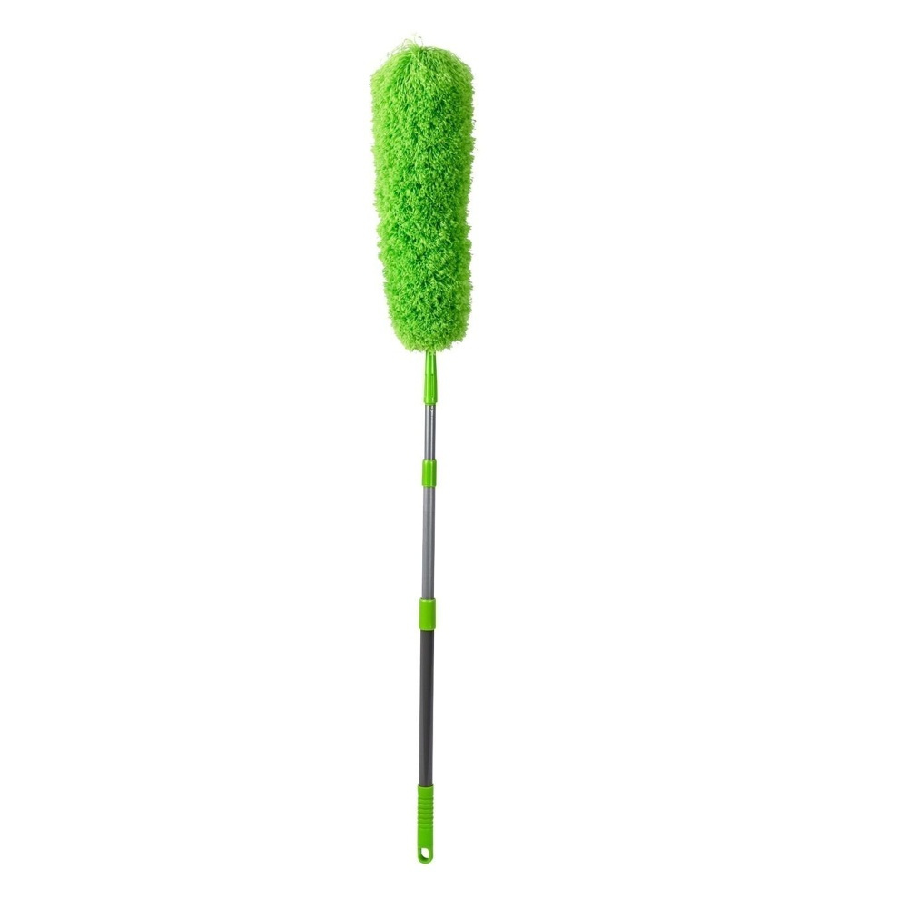 Micro-fiber duster, Extra Long, TELESCOPIC DUSTER, 116 ~ 181 cm, Green / Silver in the group Storage / Cleaning and waste sorting at SmartaSaker.se (40370)