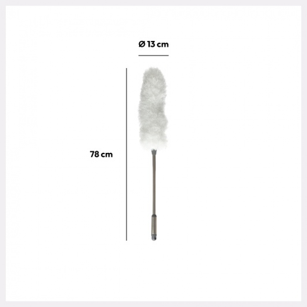 Micro-fiber duster, PLUMEU, 76 cm, White / Silver in the group Storage / Cleaning and waste sorting at SmartaSaker.se (40371)