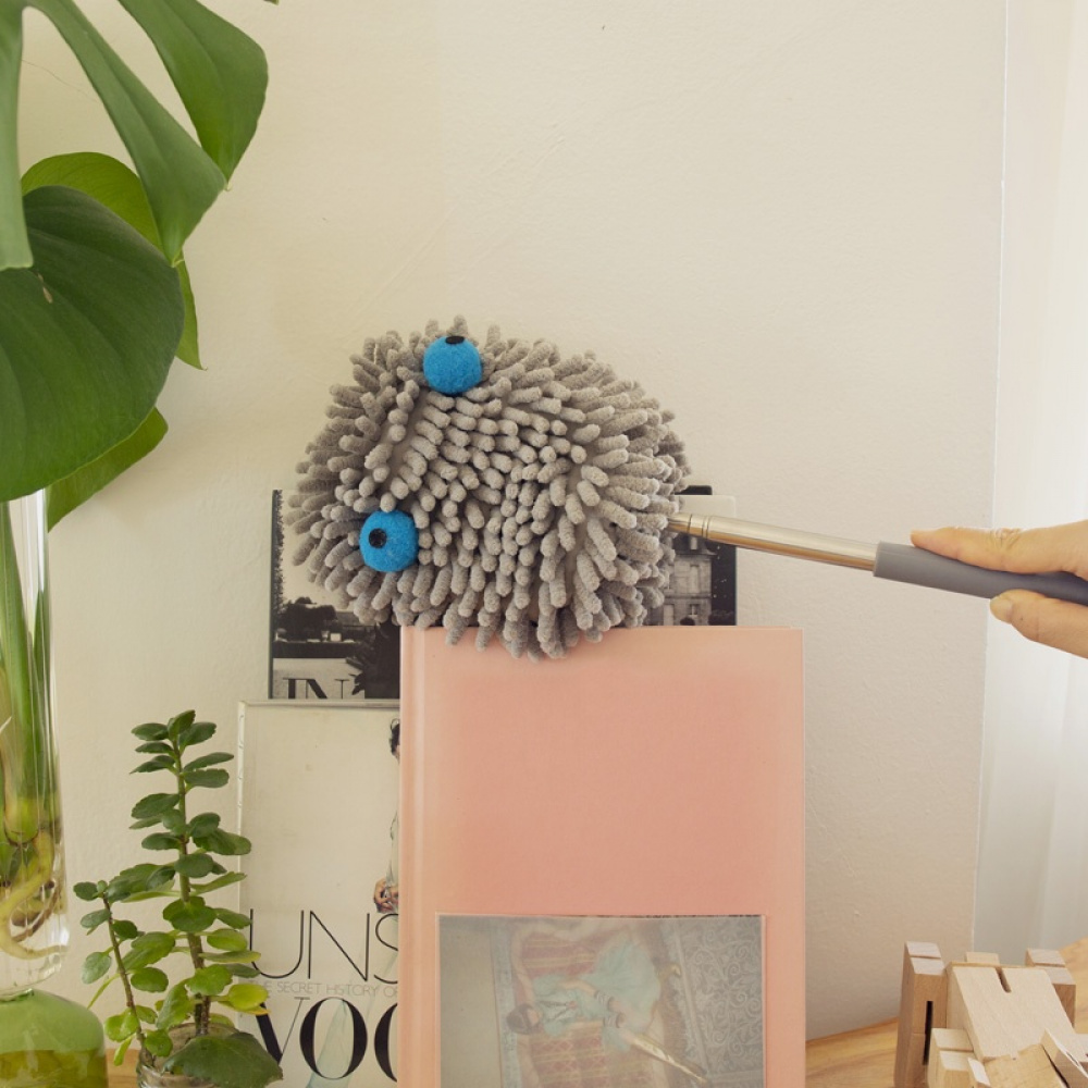 Micro-fiber duster, TELESCOPIC MONSTER DUSTER, 36 ~ 98 cm, Kikkerland, Light Grey / Silver in the group Storage / Cleaning and waste sorting at SmartaSaker.se (40372)