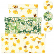 Boxes, nest of 3, BUTTERCUPS & BEES, Yellow / Green