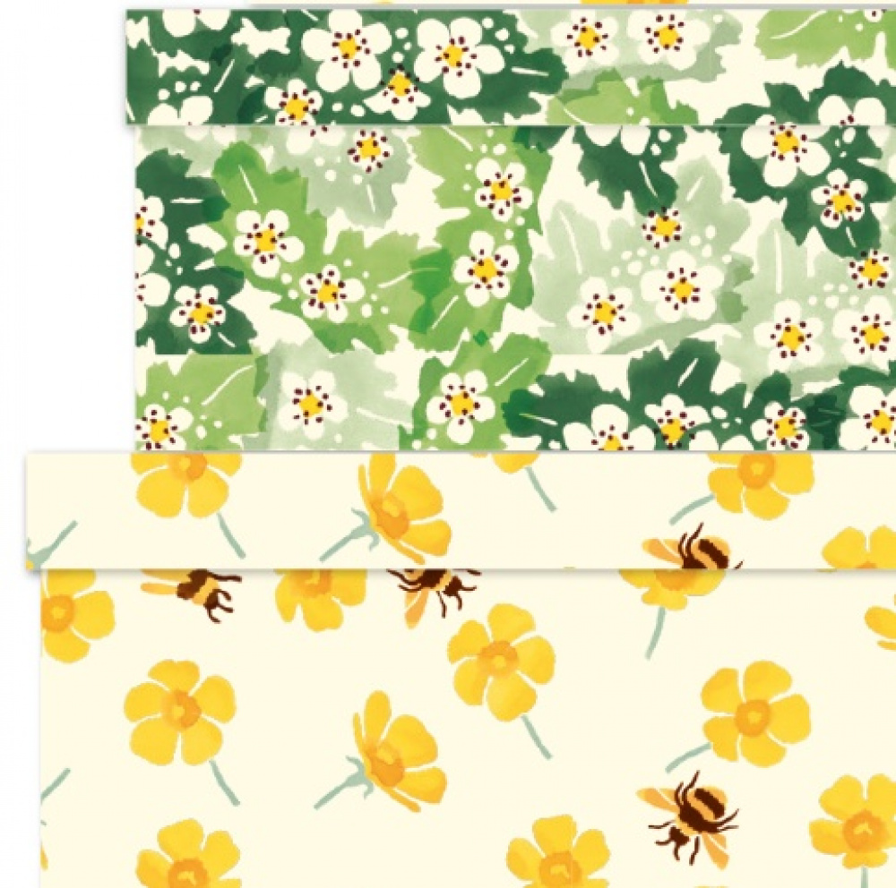 Boxes, nest of 3, BUTTERCUPS & BEES, Yellow / Green in the group Storage / Storage boxes at SmartaSaker.se (40375)