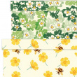Boxes, nest of 3, BUTTERCUPS & BEES, Yellow / Green