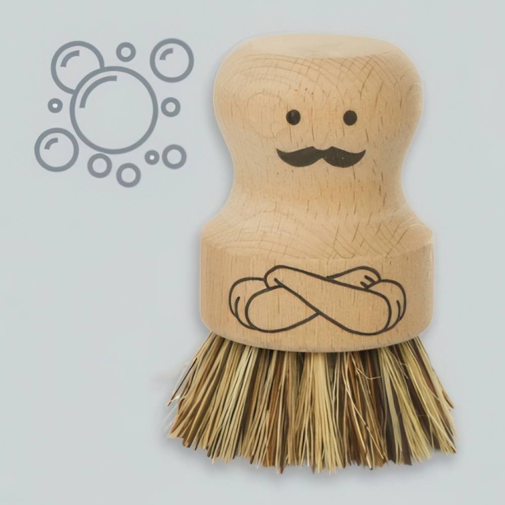 Dish Brush in wood, MR SCRUBBER, Nature in the group Storage / Cleaning and waste sorting / Cloths and brushes at SmartaSaker.se (40381)