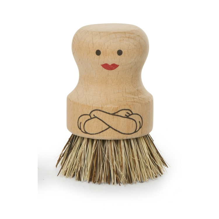 Dish Brush in wood, MRS SCRUBBER, Nature in the group Storage / Cleaning and waste sorting / Cloths and brushes at SmartaSaker.se (40382)