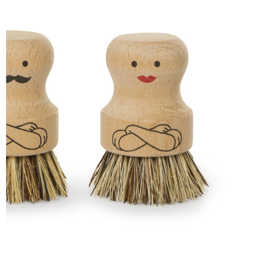 Dish Brush in wood, MRS SCRUBBER, Nature in the group Storage / Cleaning and waste sorting / Cloths and brushes at SmartaSaker.se (40382)