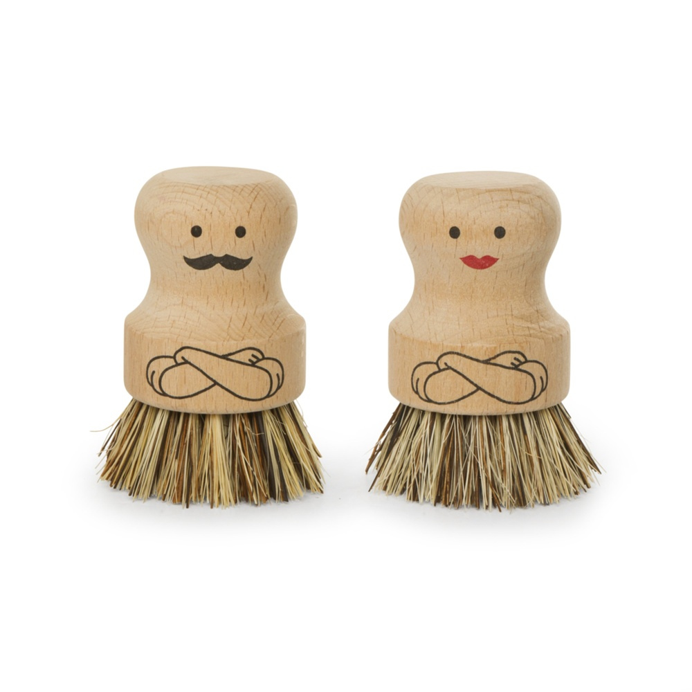 Dish Brush in wood, MRS SCRUBBER, Nature in the group Storage / Cleaning and waste sorting / Cloths and brushes at SmartaSaker.se (40382)
