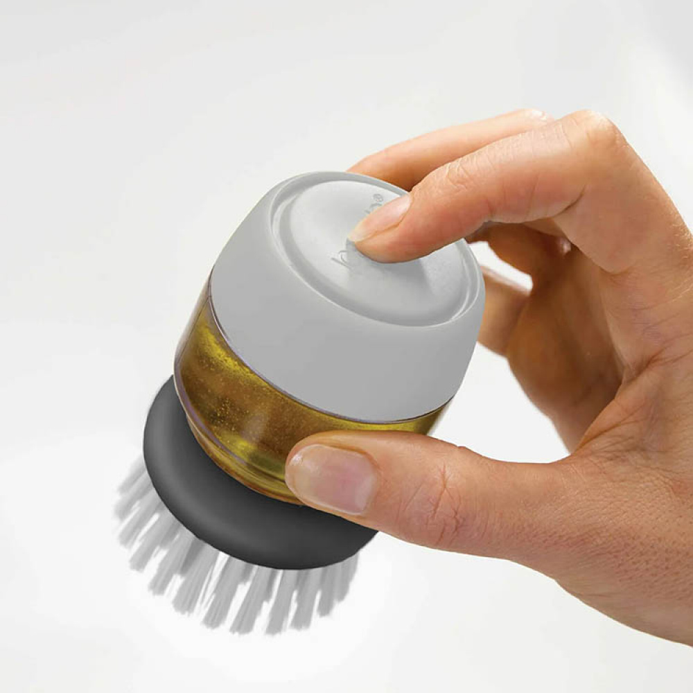 Washing Up brush with dispenser, PALM SCRUB, Joseph Joseph, Grey in the group Storage / Cleaning and waste sorting / Cloths and brushes at SmartaSaker.se (40384)