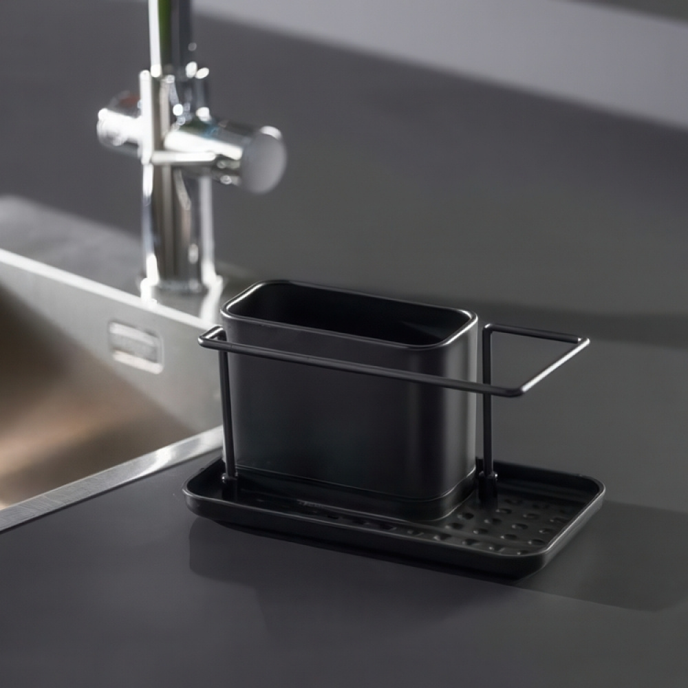 Sink tidy in metal, OUTDOOR KITCHEN, 21 x 12 x H 10,5 cm, Black in the group Storage / Kitchen storage / Dish racks and sink accessories at SmartaSaker.se (40393)