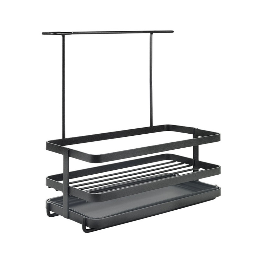 Sink organizer in metal, TOKYO, 23 x 11 x H 24 cm, Black in the group Storage / Kitchen storage / Dish racks and sink accessories at SmartaSaker.se (40395)