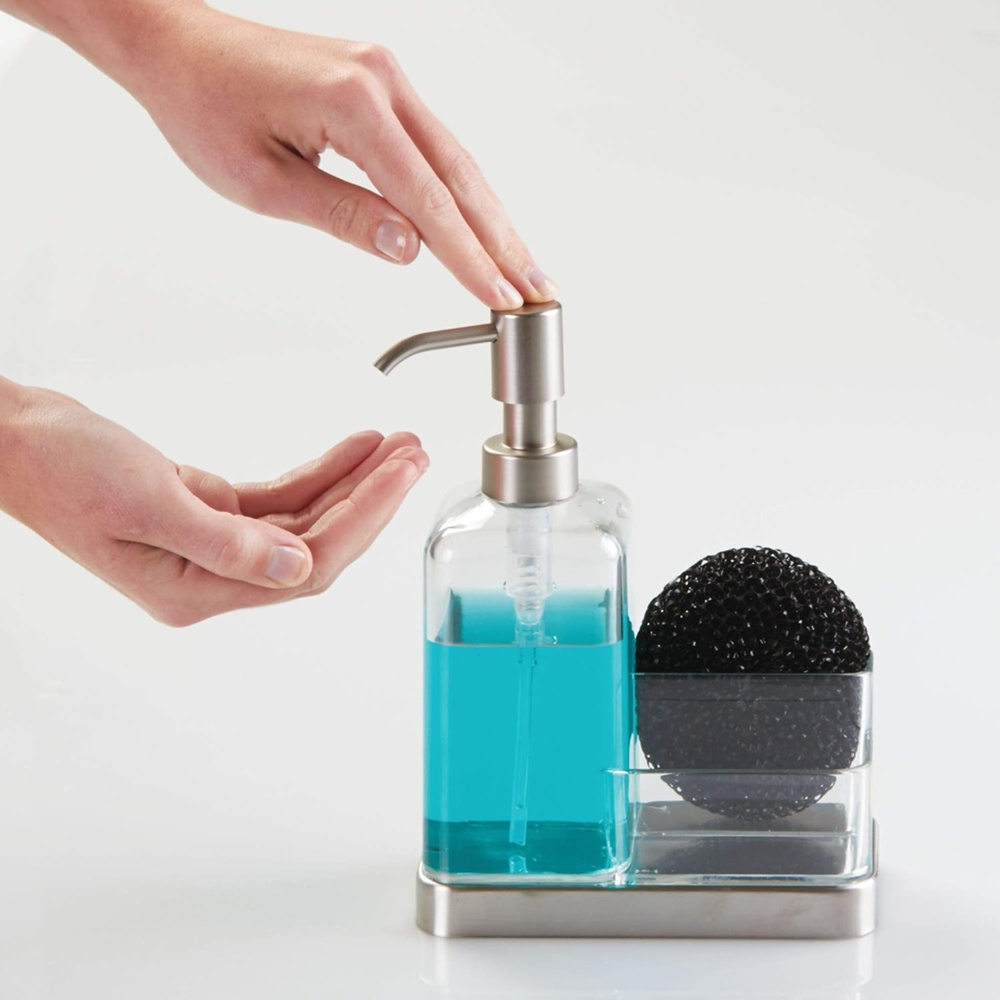 Sink Caddy, FORMA PUMP CADDY, Clear / Silver in the group Storage / Kitchen storage / Dish racks and sink accessories at SmartaSaker.se (40396)