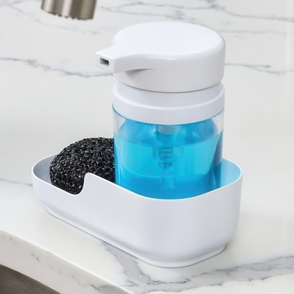 Sink Caddy, ID RPET SOAP PUMP AND TRAY, White / clear in the group Storage / Kitchen storage / Dish racks and sink accessories at SmartaSaker.se (40397)