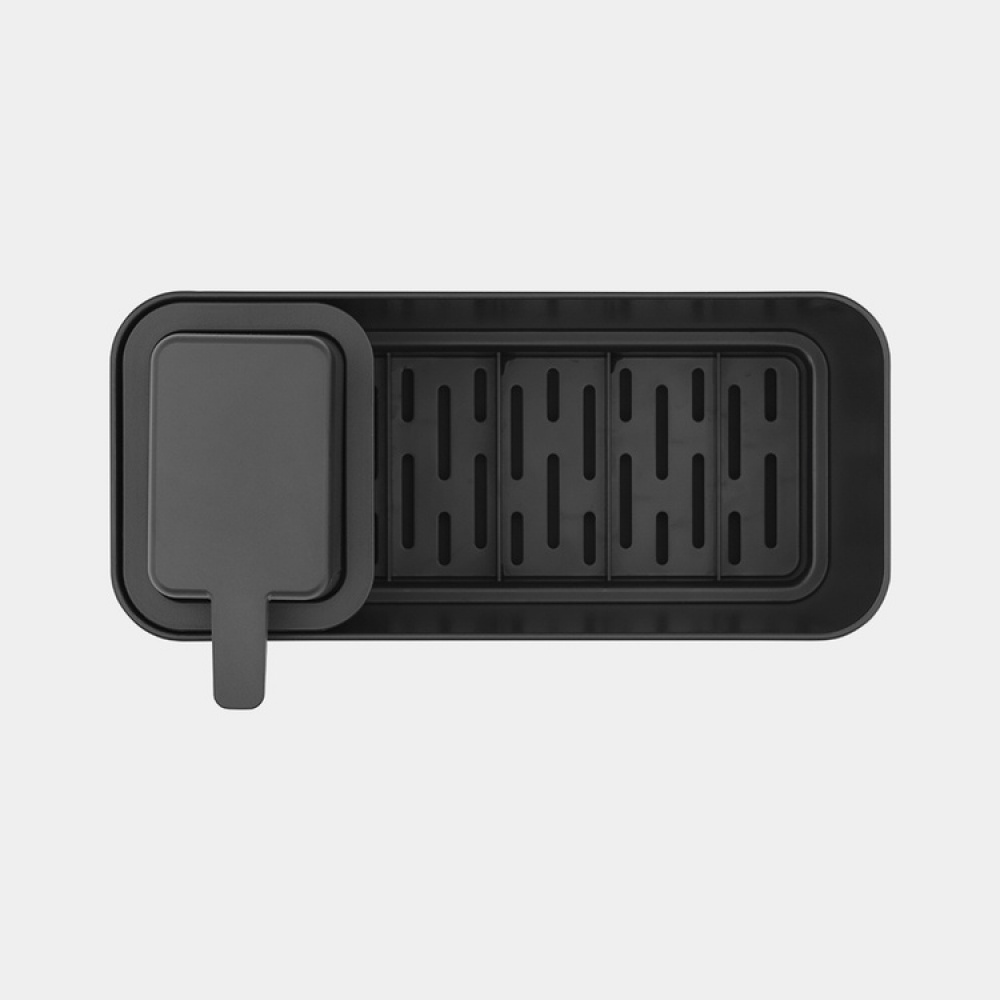 Sink tidy with Soap Dispenser, SINK ORGANISER SET, 8,5 x 19 x H 11,5 cm, Brabantia, Dark Grey in the group Storage / Kitchen storage / Dish racks and sink accessories at SmartaSaker.se (40401)