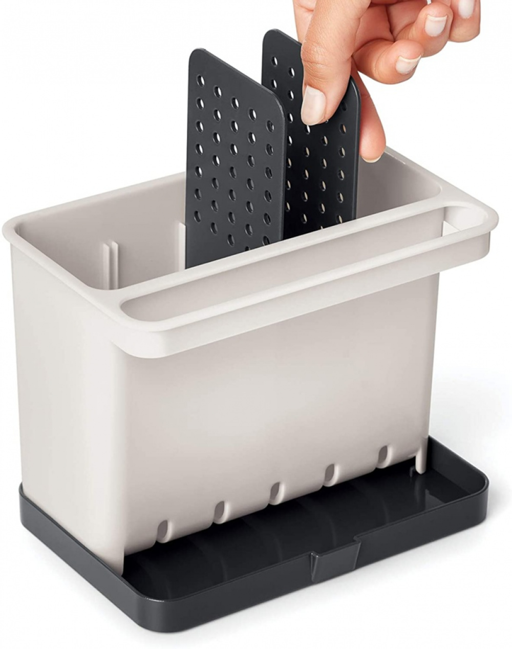 Sink tidy, PARA EL FREGADERO, 17 x 11,5 x H 13,5 cm, White / Grey in the group Storage / Kitchen storage / Dish racks and sink accessories at SmartaSaker.se (40402)