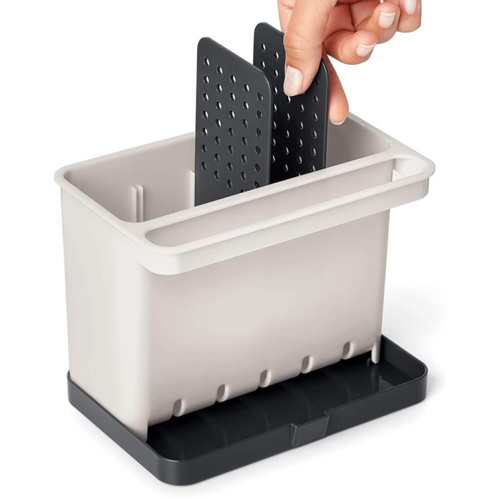 Sink tidy, PARA EL FREGADERO, 17 x 11,5 x H 13,5 cm, White / Grey in the group Storage / Kitchen storage / Dish racks and sink accessories at SmartaSaker.se (40402)