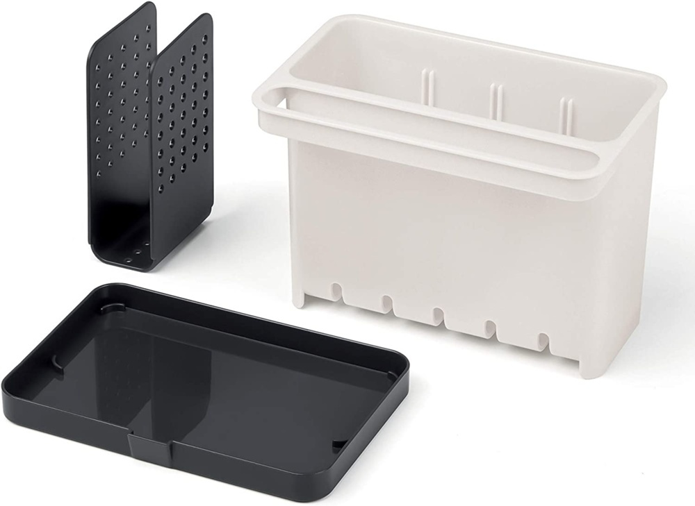 Sink tidy, PARA EL FREGADERO, 17 x 11,5 x H 13,5 cm, White / Grey in the group Storage / Kitchen storage / Dish racks and sink accessories at SmartaSaker.se (40402)