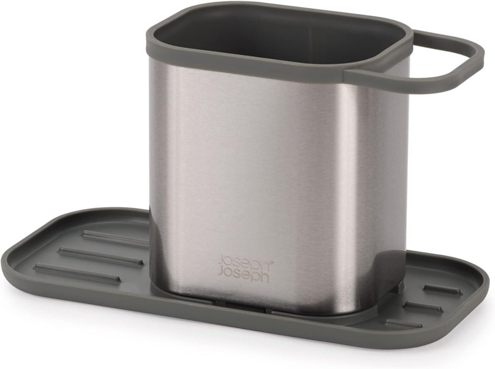 Sink tidy, DUO STAINLESS STEEL SINK CADDY, 23 x 11,3 x H 13 cm, Joseph Joseph, Silver / Grey in the group Storage / Kitchen storage / Dish racks and sink accessories at SmartaSaker.se (40403)
