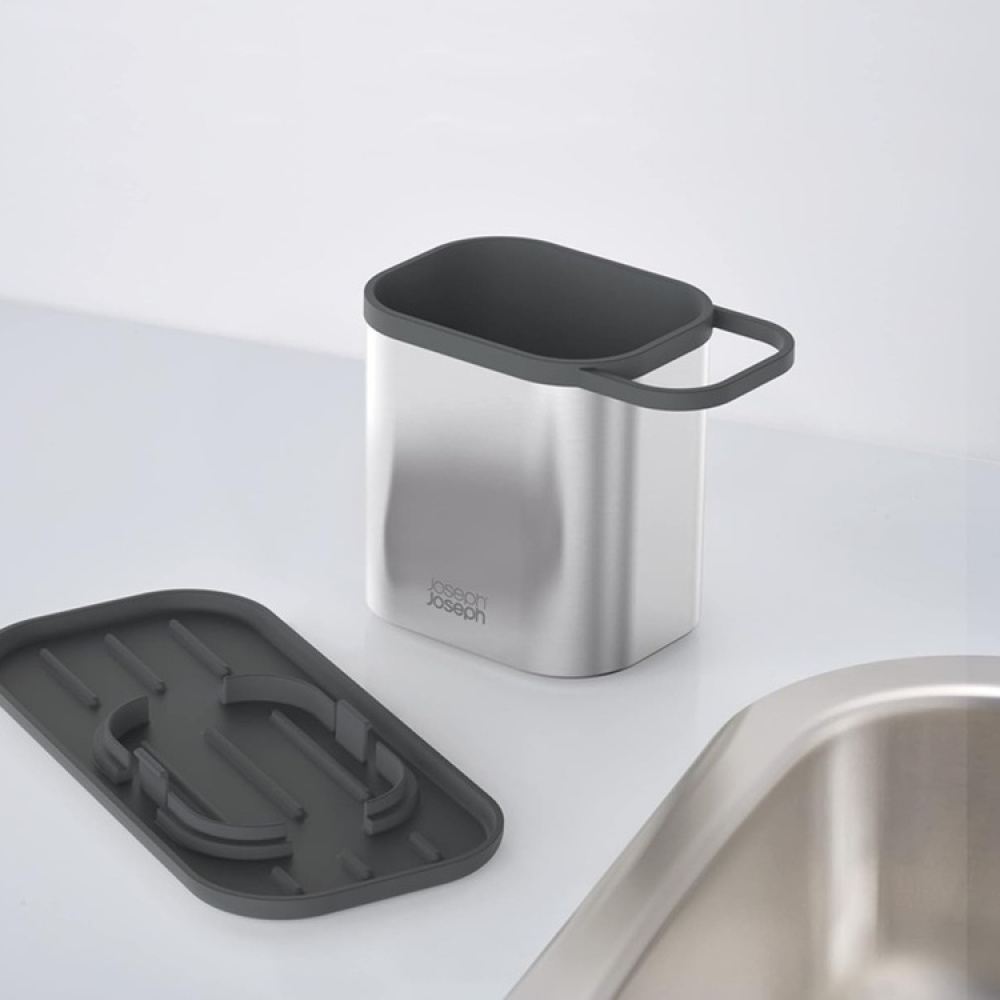 Sink tidy, DUO STAINLESS STEEL SINK CADDY, 23 x 11,3 x H 13 cm, Joseph Joseph, Silver / Grey in the group Storage / Kitchen storage / Dish racks and sink accessories at SmartaSaker.se (40403)