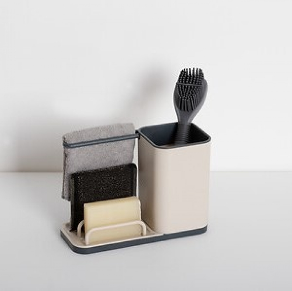 Sink tidy, NEO 3 IN 1, 21 x 9 x H14,5 cm, Beige / Grey in the group Storage / Kitchen storage / Dish racks and sink accessories at SmartaSaker.se (40404)