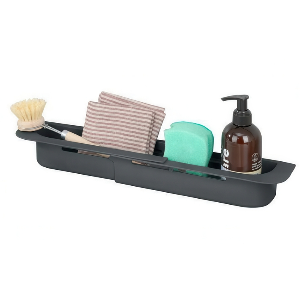 Sink Caddy , Over Sink, FINO, 35,5 ~ 49,4 x 8,5 x H 5,5 cm, Dark Grey in the group Storage / Kitchen storage / Dish racks and sink accessories at SmartaSaker.se (40412)