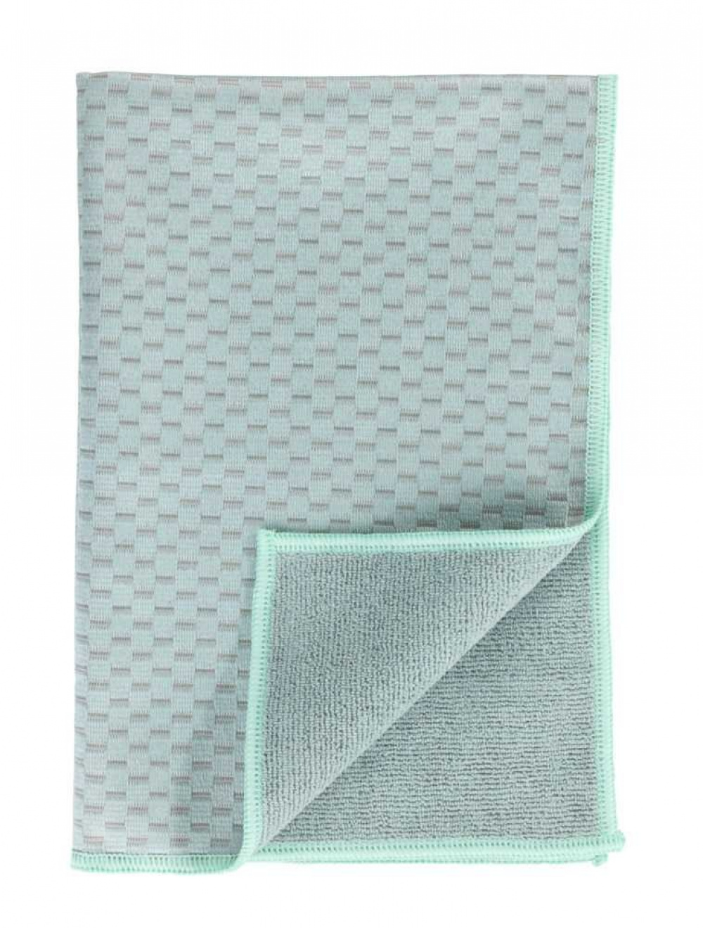 Teatowels for glass, Set of 2, MIKO GLASS TOWELS, 40 x H 60 cm, Grey / Turquoise in the group Storage / Cleaning and waste sorting / Cloths and brushes at SmartaSaker.se (40414)
