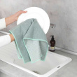 Teatowels for glass, Set of 2, MIKO GLASS TOWELS, 40 x H 60 cm, Grey / Turquoise Teatowels for glass, Set of 2, MIKO GLASS TOWELS, 40 x H 60 cm, Grey / Turquoise