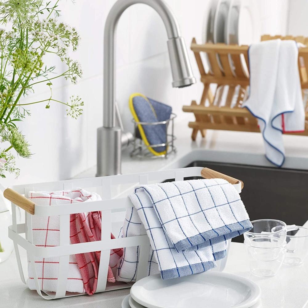 Teatowel, Highly absorbent, CLASSIC GREEN CHECK , 40 x 60 cm, White / Green in the group Storage / Cleaning and waste sorting / Cloths and brushes at SmartaSaker.se (40415)