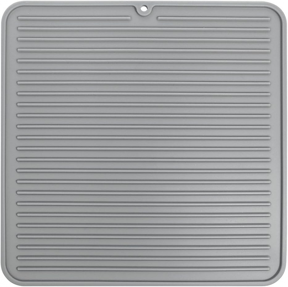 Draining Mat / Trivet, Small, SILICONE , 30,5 x 30,5 cm, Grey in the group Storage / Kitchen storage / Dish racks and sink accessories at SmartaSaker.se (40418)