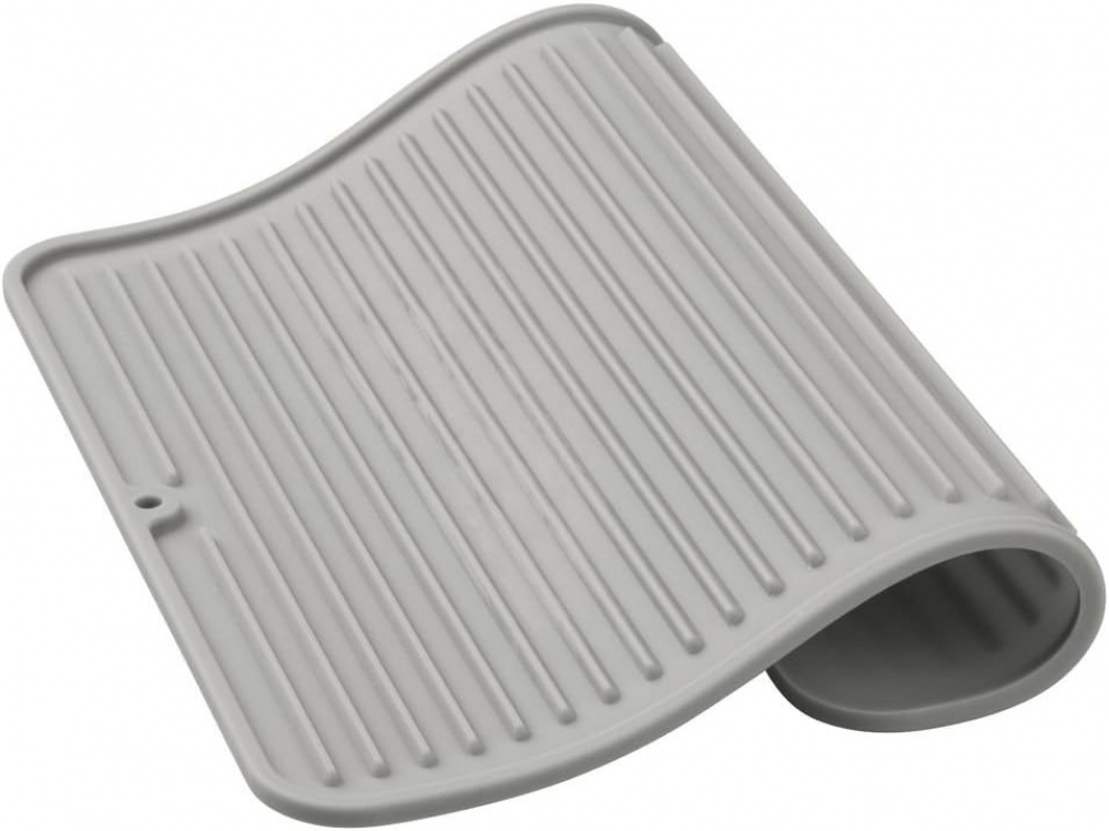 Draining Mat / Trivet, SILICONE , 31,5 x 40,5 cm, Grey in the group Storage / Kitchen storage / Dish racks and sink accessories at SmartaSaker.se (40419)
