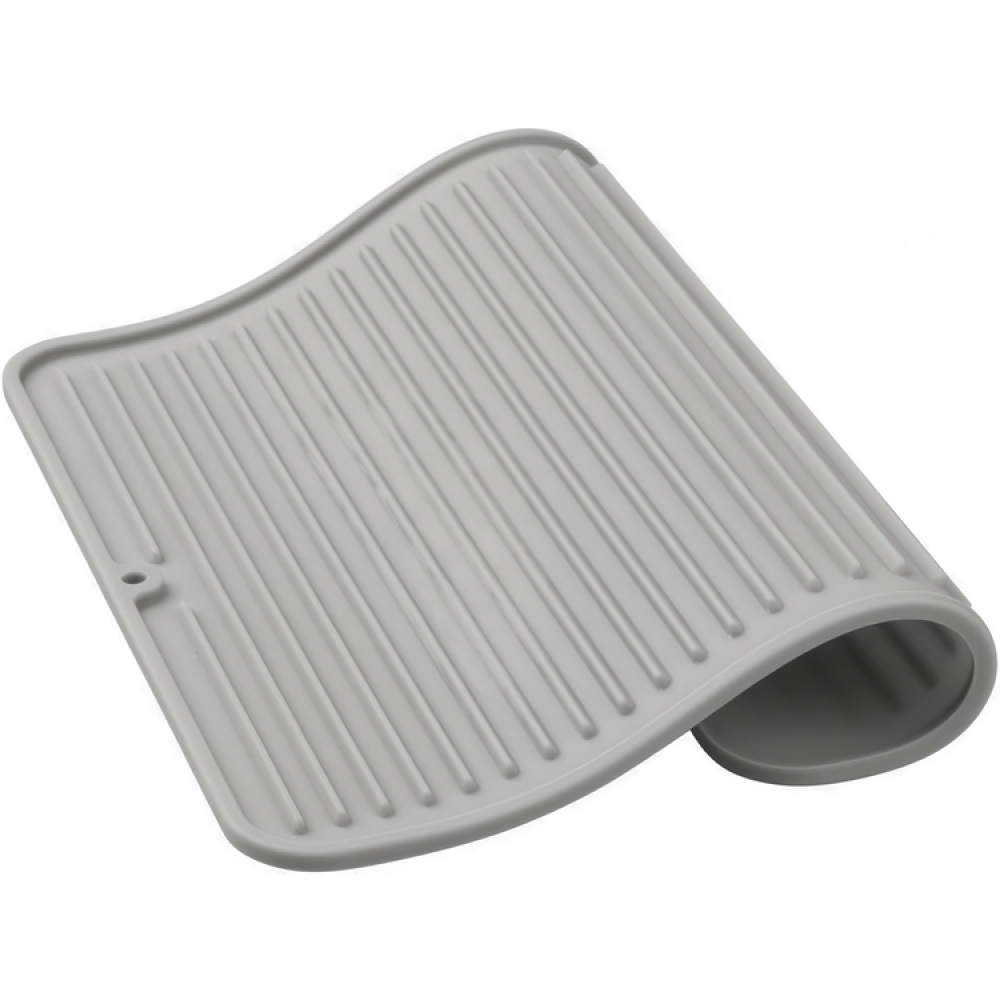 Draining Mat / Trivet, SILICONE , 31,5 x 40,5 cm, Grey in the group Storage / Kitchen storage / Dish racks and sink accessories at SmartaSaker.se (40419)