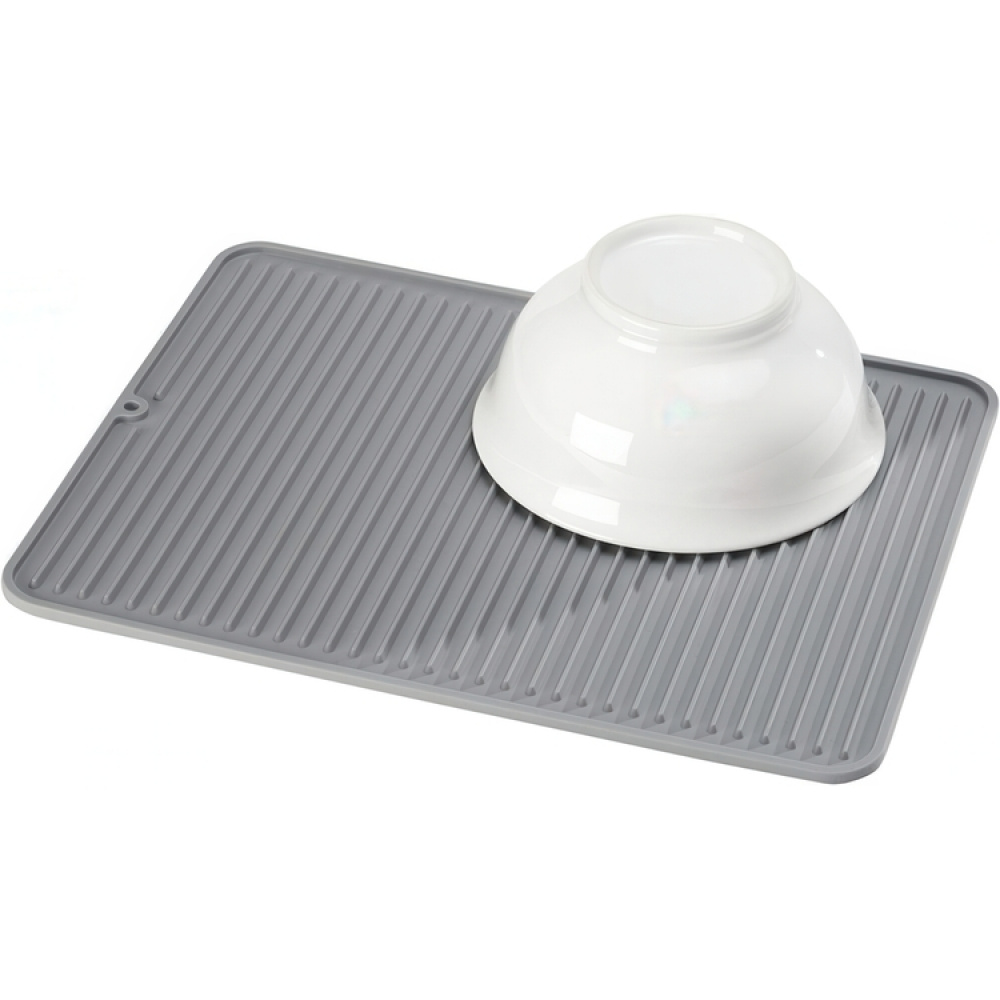 Draining Mat / Trivet, SILICONE , 31,5 x 40,5 cm, Grey in the group Storage / Kitchen storage / Dish racks and sink accessories at SmartaSaker.se (40419)