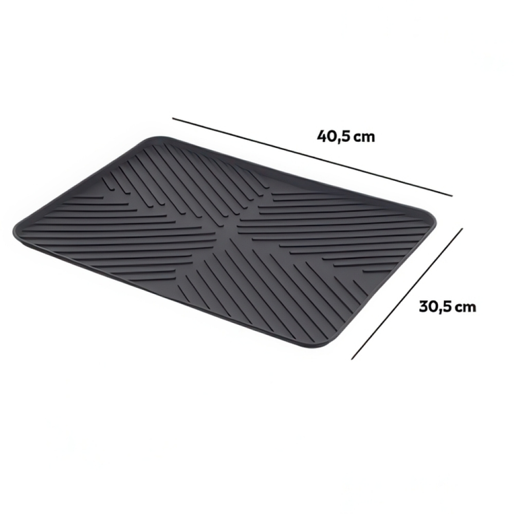 Draining mat, 5FIVE, 40.5 x 30,5 cm, Grey in the group Storage / Kitchen storage / Dish racks and sink accessories at SmartaSaker.se (40422)