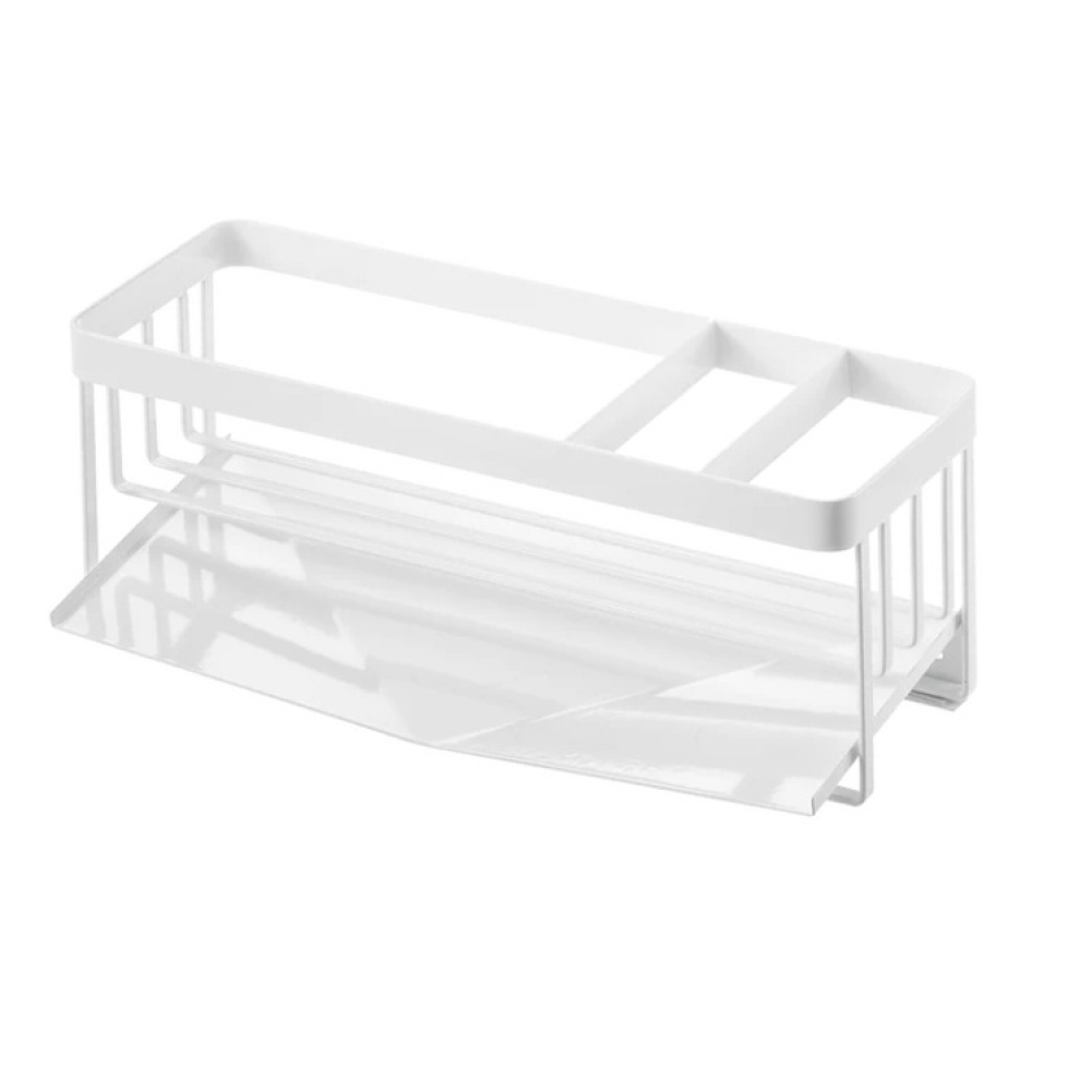 Bottle & sponge holder, TOWER SINK ORGANIZER, Yamazaki, White in the group Storage / Kitchen storage / Dish racks and sink accessories at SmartaSaker.se (40424)