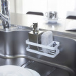 Dishwashing liquid & sponge holder, TOWER, 18 × 8 × H 6 cm, Yamazaki, White Dishwashing liquid & sponge holder, TOWER, 18 × 8 × H 6 cm, Yamazaki, White