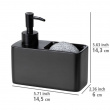 Dish-washing liquid pump with storage, RESA, 14,5 x 6 x H 14,3 cm, Black Dish-washing liquid pump with storage, RESA, 14,5 x 6 x H 14,3 cm, Black