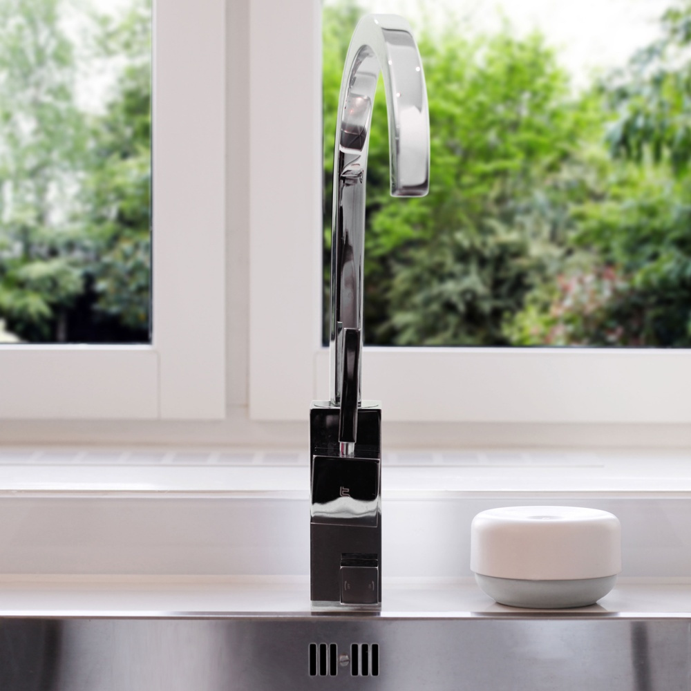 Dish Sopa Dispenser, PRESS-PUMP, Ø11 x H6,5 cm, Bosign, White / Grey in the group Storage / Kitchen storage / Dish racks and sink accessories at SmartaSaker.se (40432)