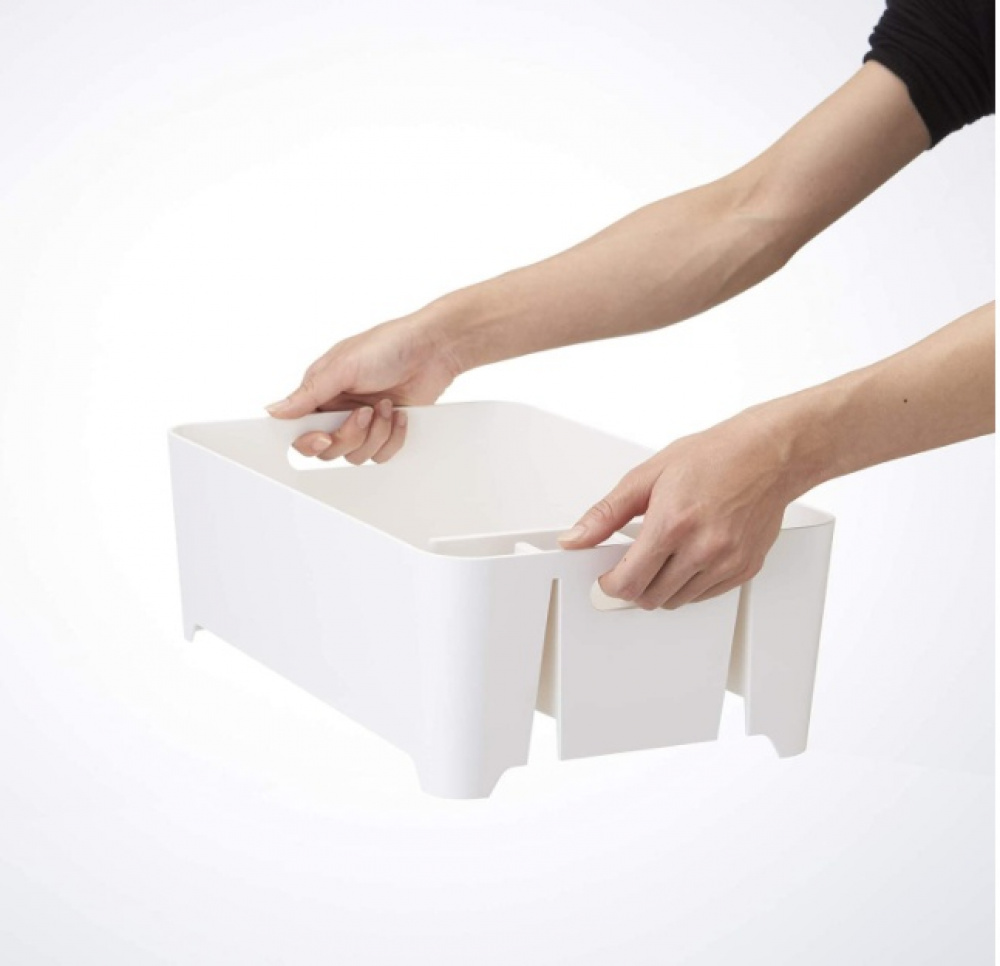 Dish Rack, TOWER COMPACT, 38 x 24 x H 13 cm, Yamazaki, White in the group Storage / Kitchen storage / Dish racks and sink accessories at SmartaSaker.se (40435)