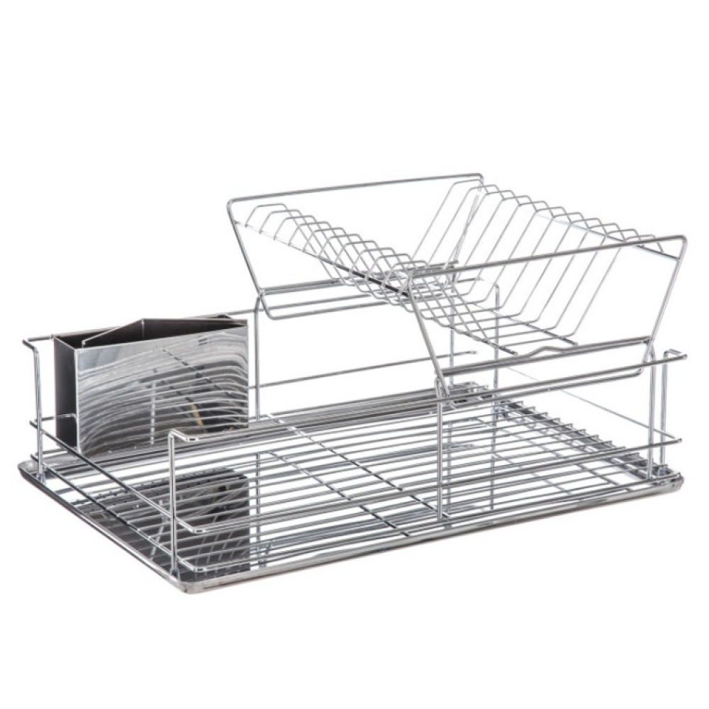 Dish Rack, in stainless steel, INOX, 47 x 33 x H 23 cm, Silver in the group Storage / Kitchen storage / Dish racks and sink accessories at SmartaSaker.se (40437)