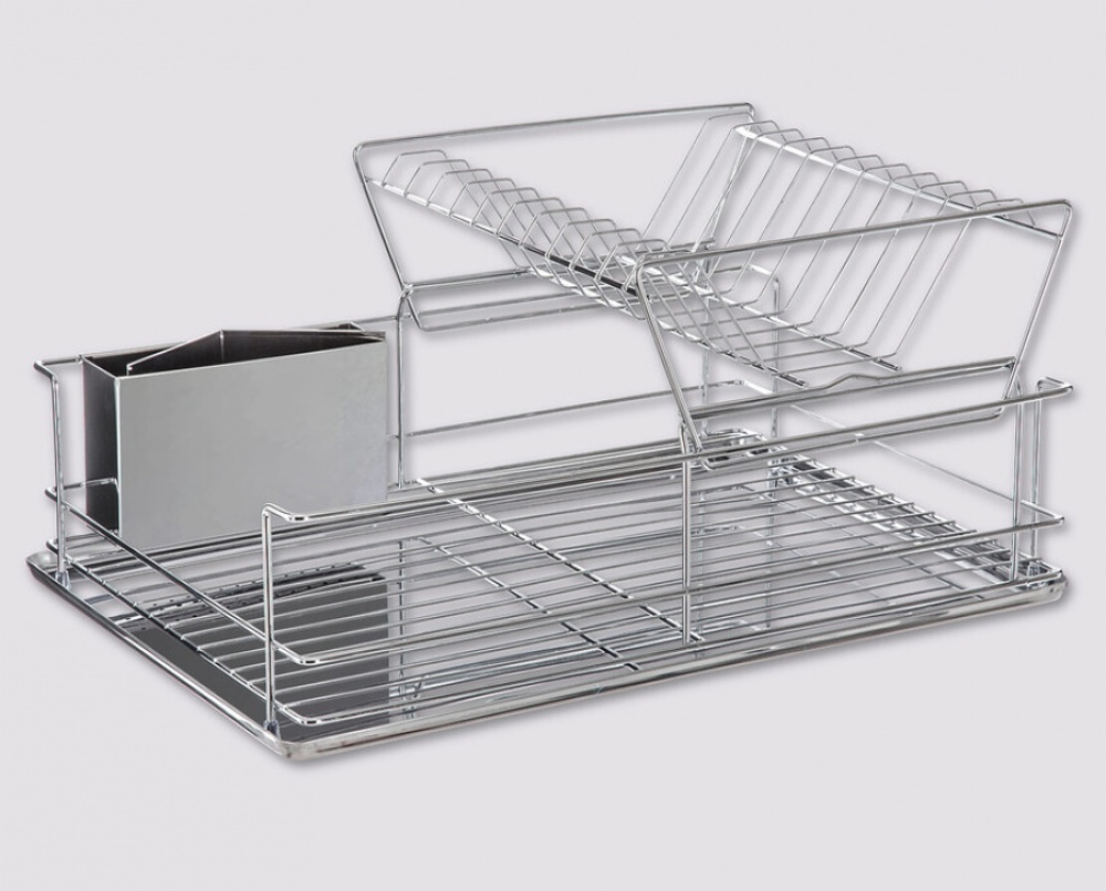 Dish Rack, in stainless steel, INOX, 47 x 33 x H 23 cm, Silver in the group Storage / Kitchen storage / Dish racks and sink accessories at SmartaSaker.se (40437)