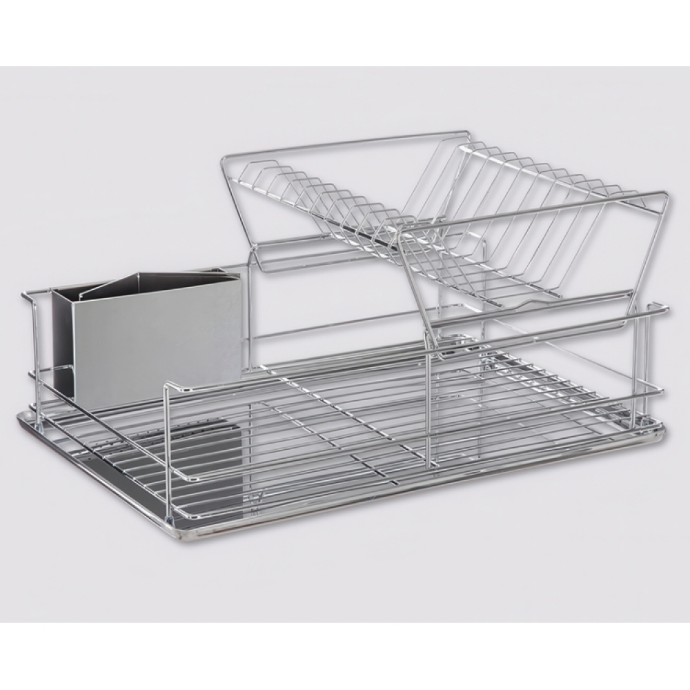 Dish Rack, in stainless steel, INOX, 47 x 33 x H 23 cm, Silver in the group Storage / Kitchen storage / Dish racks and sink accessories at SmartaSaker.se (40437)