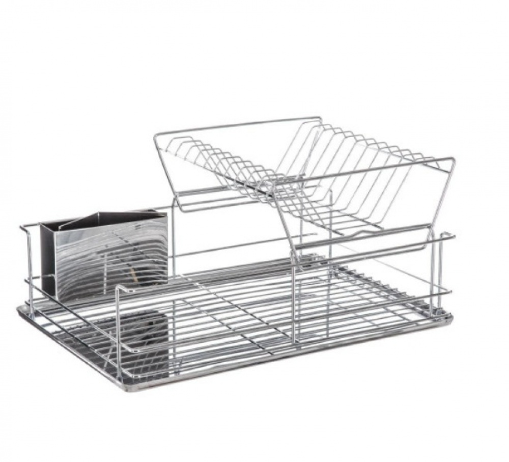 Dish Rack, in stainless steel, INOX, 47 x 33 x H 23 cm, Silver in the group Storage / Kitchen storage / Dish racks and sink accessories at SmartaSaker.se (40437)