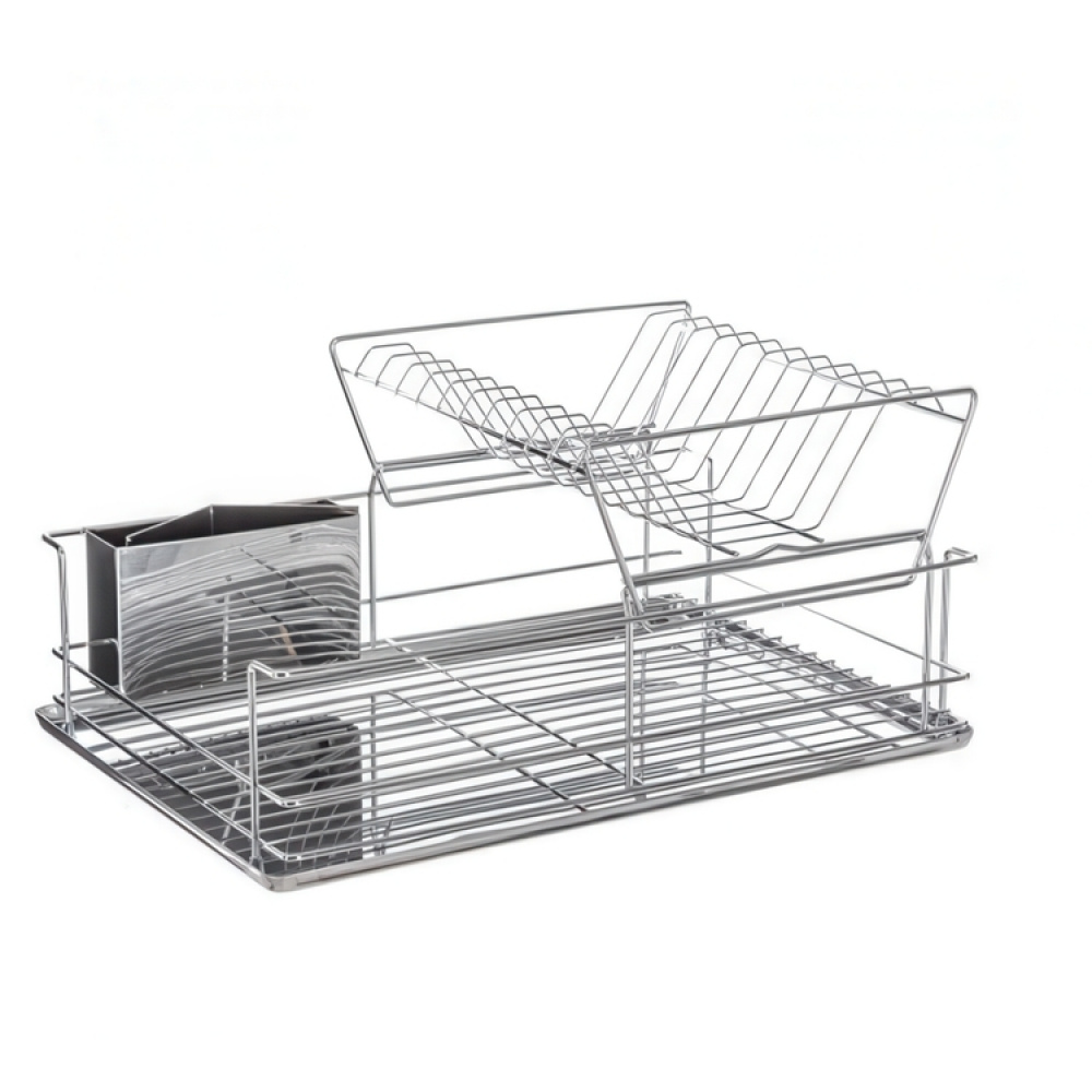 Dish Rack, in stainless steel, INOX, 47 x 33 x H 23 cm, Silver in the group Storage / Kitchen storage / Dish racks and sink accessories at SmartaSaker.se (40437)